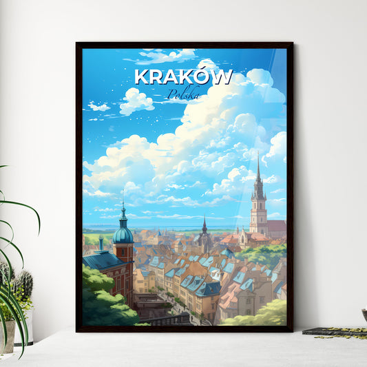Krakw Polska Skyline - A City With Many Buildings And A Blue Sky With Clouds - Customizable Travel Gift Default Title