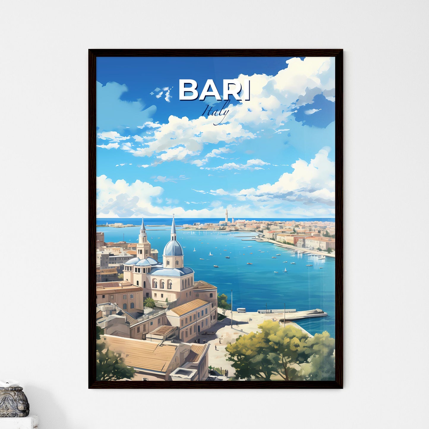 Bari Italy Skyline - A City By The Water - Customizable Travel Gift Default Title