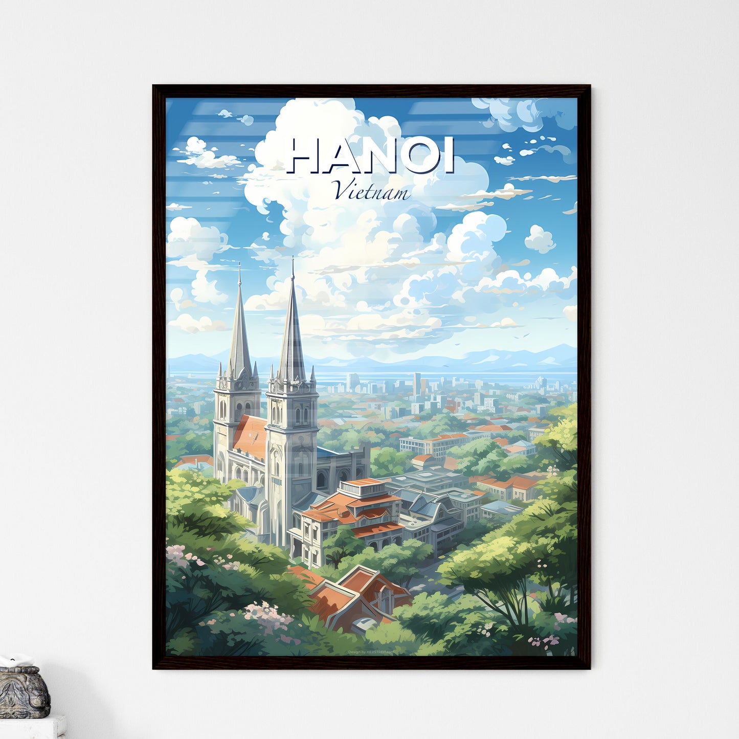 Hanoi Vietnam Skyline - A Large Building With Towers And Trees In The Background - Customizable Travel Gift Default Title