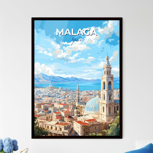 Mlaga Spain Skyline - A Large Building With A Dome And A Blue Roof - Customizable Travel Gift Default Title