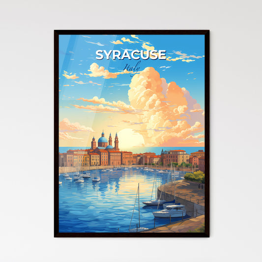 Syracuse Italy Skyline - A City With Boats In The Water - Customizable Travel Gift Default Title