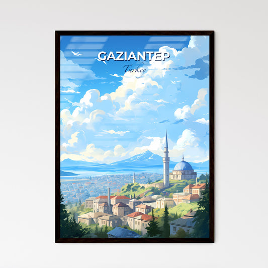 Gaziantep Turkey Skyline - A Landscape Of A City With A Blue Sky And Clouds - Customizable Travel Gift Default Title