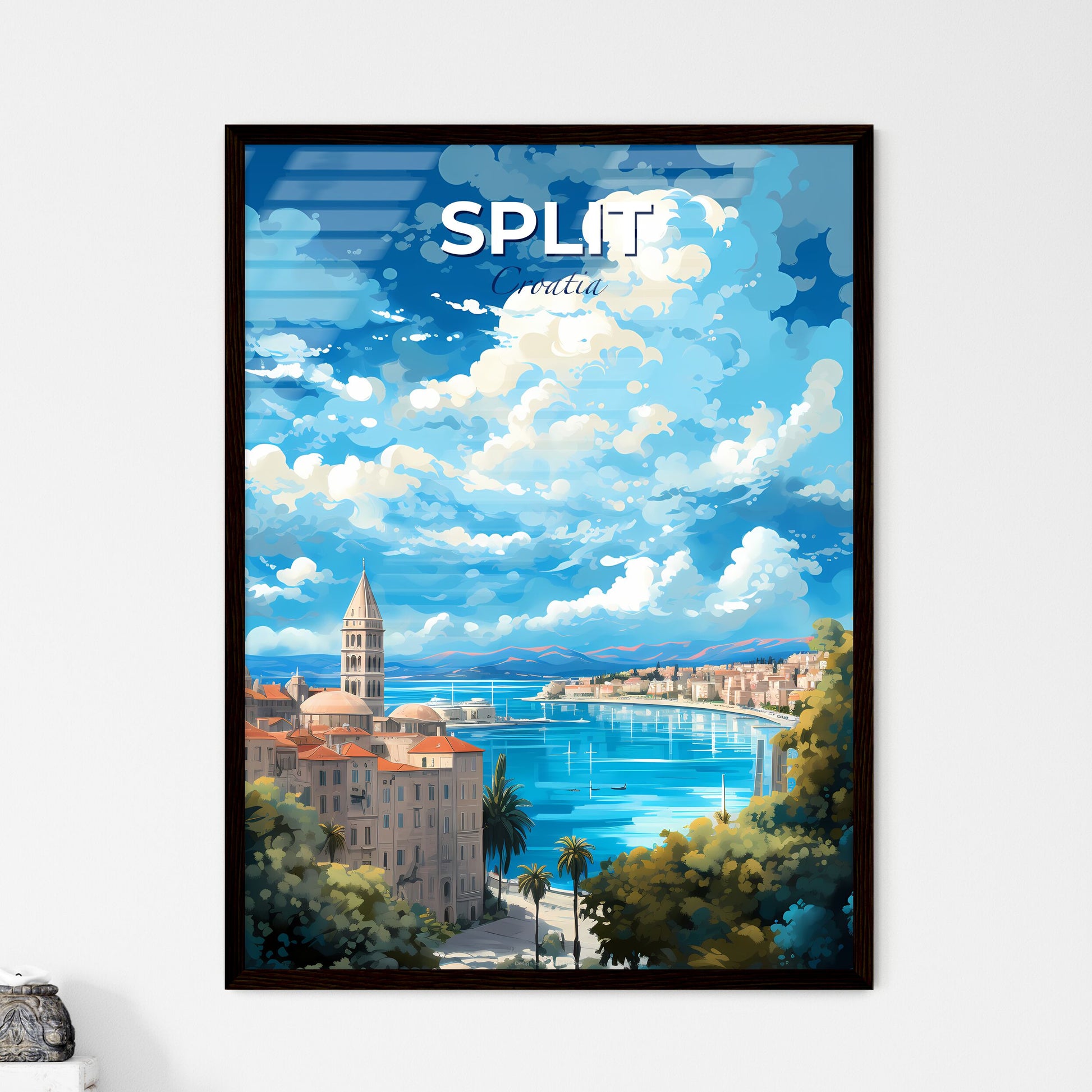 Split Croatia Skyline - A City Next To A Body Of Water - Customizable Travel Gift Default Title