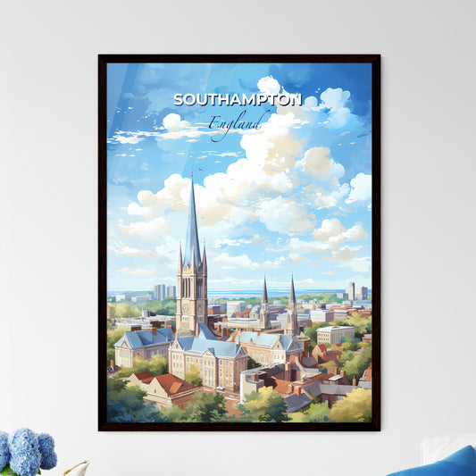 Southampton England Skyline - A City With A Tall Tower - Customizable Travel Gift Default Title