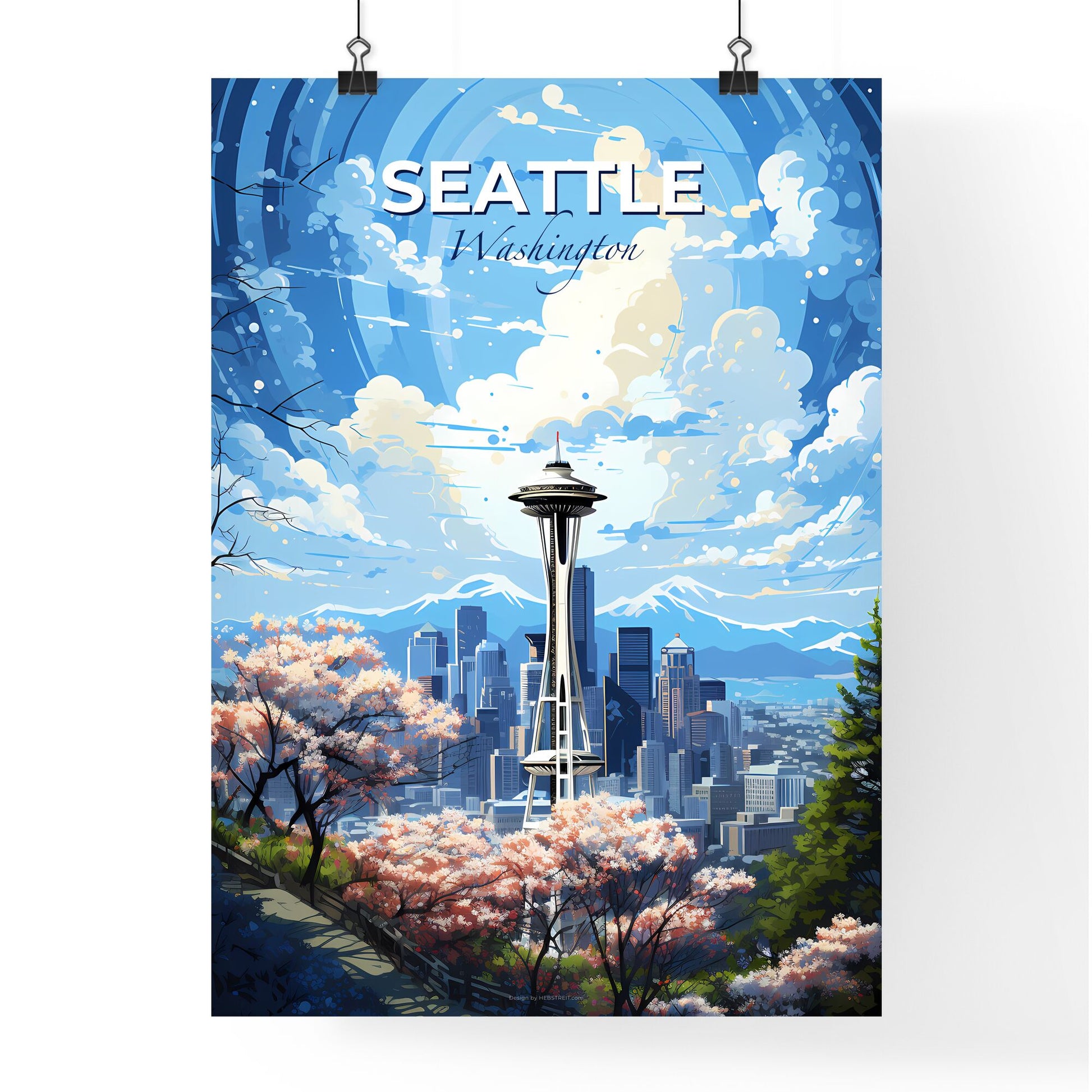 Seattle Skyline - A Space Needle In A City - Customizable Travel Gift Default Title