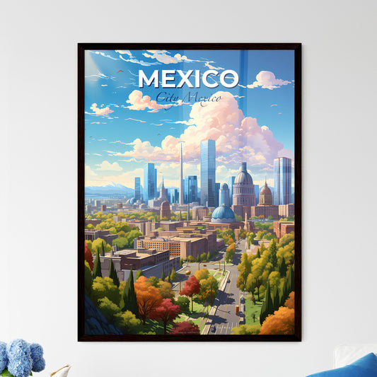 Mexico City Mexico Skyline - A City With Trees And Buildings - Customizable Travel Gift Default Title