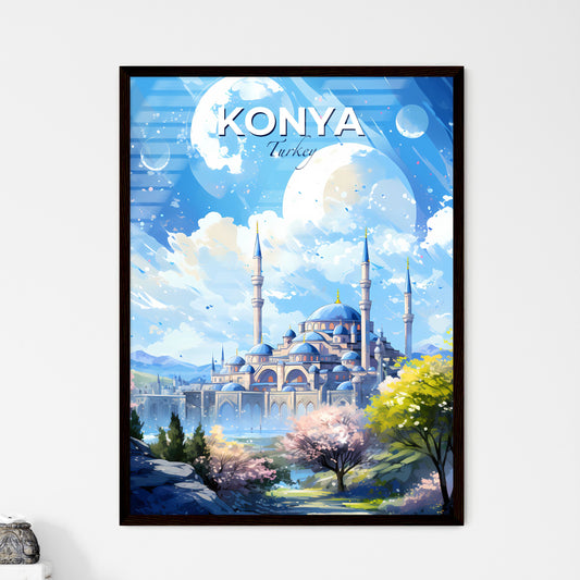 Konya Turkey Skyline - A Large Building With Towers And A River And Trees - Customizable Travel Gift Default Title