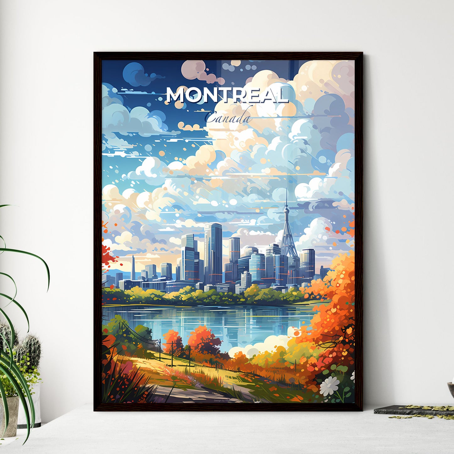 Montreal Canada Skyline - A City By A Lake - Customizable Travel Gift Default Title