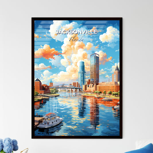 Jacksonville Florida Skyline - A City With A River And A Bridge - Customizable Travel Gift Default Title