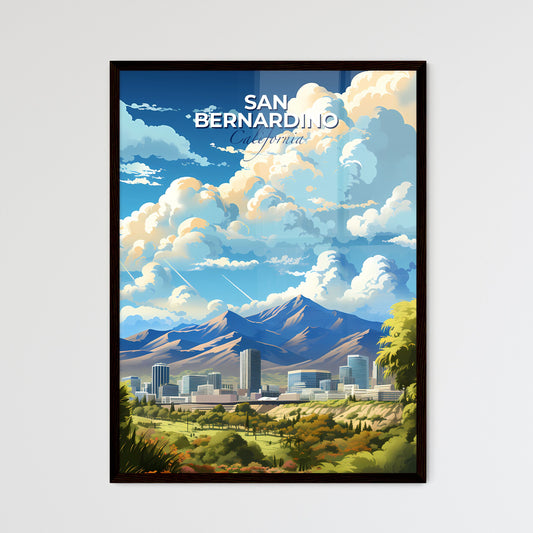 San Bernardino California Skyline - A City With Mountains In The Background - Customizable Travel Gift Default Title