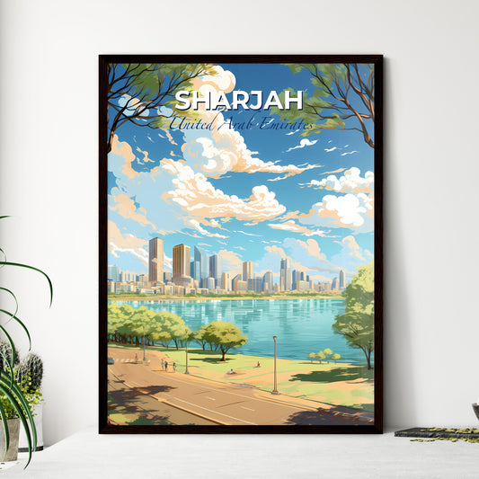 Sharjah United Arab Emirates Skyline - A City By A Lake - Customizable Travel Gift Default Title