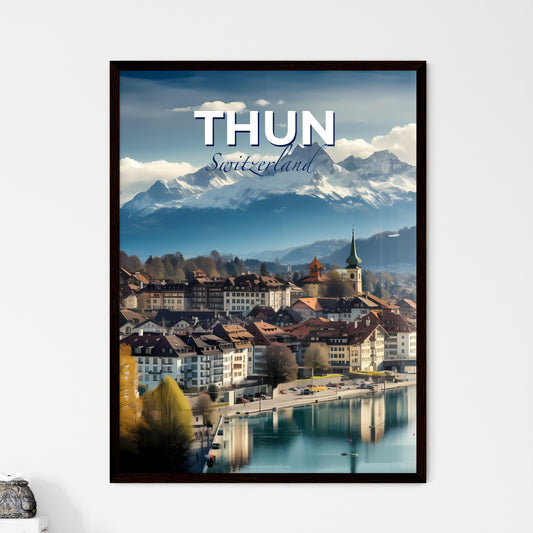 Thun Switzerland Skyline - A City Next To A River - Customizable Travel Gift Default Title