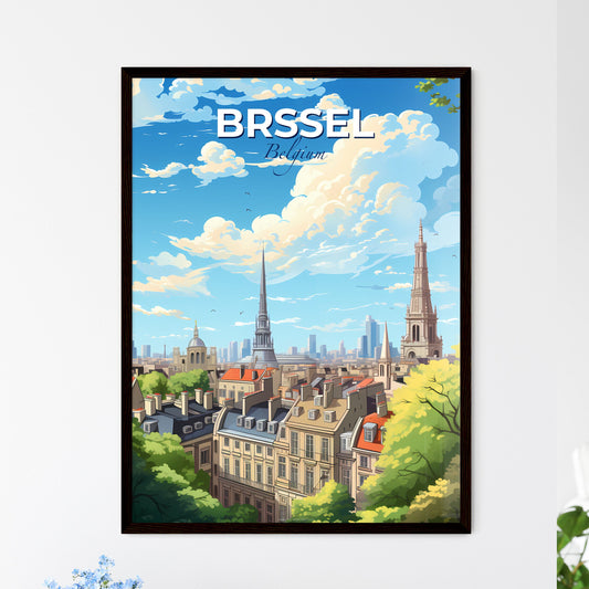 Brssel Belgium Skyline - A City With Many Buildings And Trees - Customizable Travel Gift Default Title