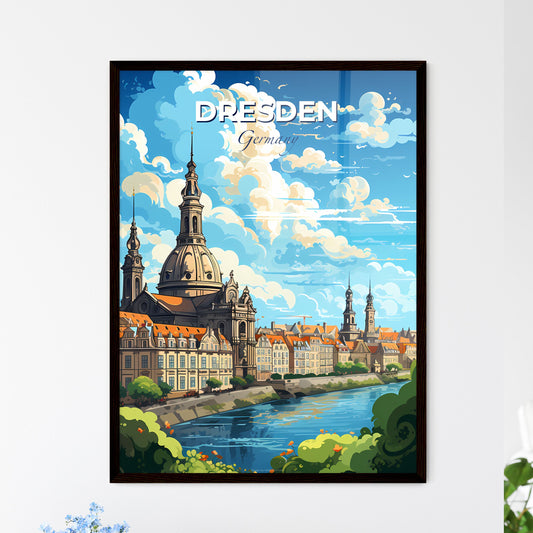 Dresden Germany Skyline - A City With A River And A Building - Customizable Travel Gift Default Title