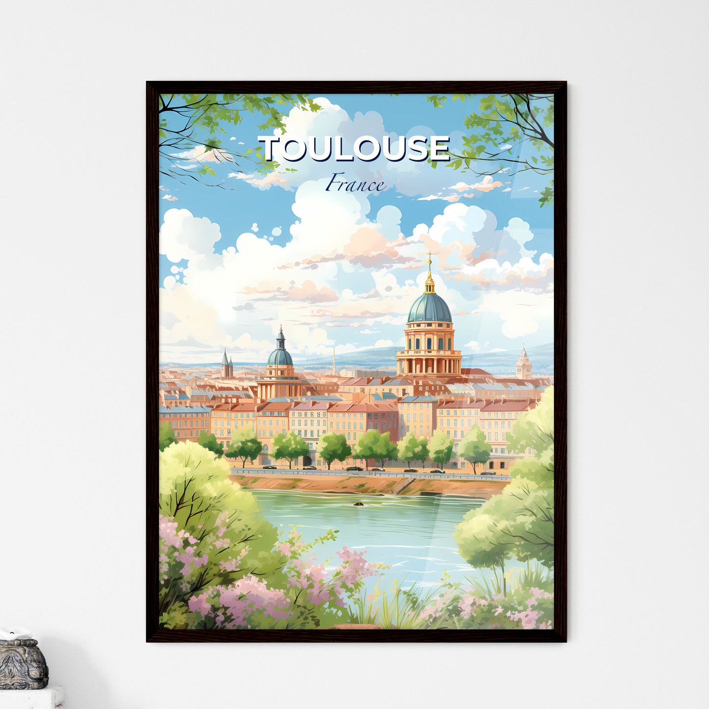 Toulouse France Skyline - A City With A River And Trees - Customizable Travel Gift Default Title