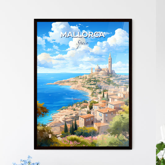 Mallorca Spain Skyline - A City On A Hill By The Ocean - Customizable Travel Gift Default Title