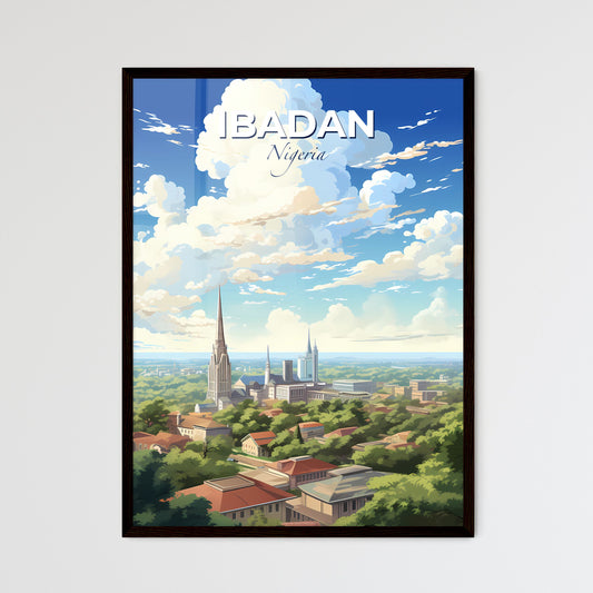 Ibadan Nigeria Skyline - A City With A Tall Spire And Trees - Customizable Travel Gift Default Title