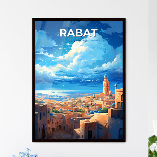 Rabat Morocco Skyline - A City With Buildings And A Tower - Customizable Travel Gift Default Title