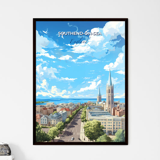 Southend-on-Sea England Skyline - A City With A Road And A Church - Customizable Travel Gift Default Title