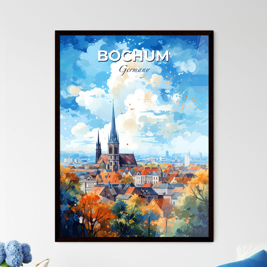 Bochum Germany Skyline - A City With A Church And Trees - Customizable Travel Gift Default Title