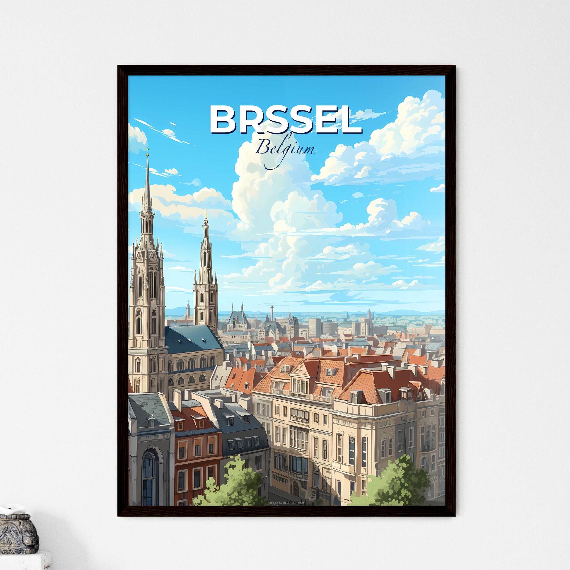 Brssel Belgium Skyline - A City With Many Buildings And A Blue Sky - Customizable Travel Gift Default Title