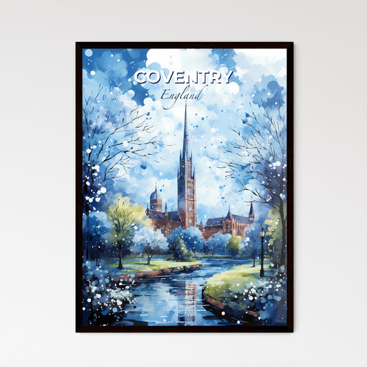 Coventry England Skyline - A Painting Of A Castle And A River - Customizable Travel Gift Default Title