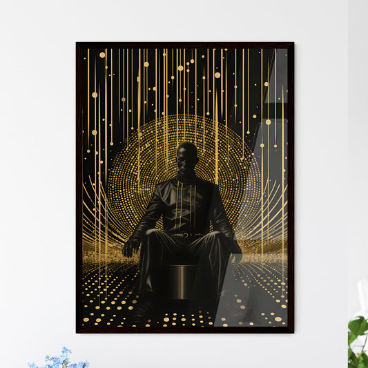 A Poster of halftone pattern found footage o - Framed Art Print