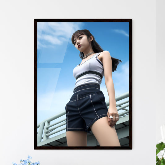 A Poster of full body font view angle - A Woman Posing For A Picture Default Title