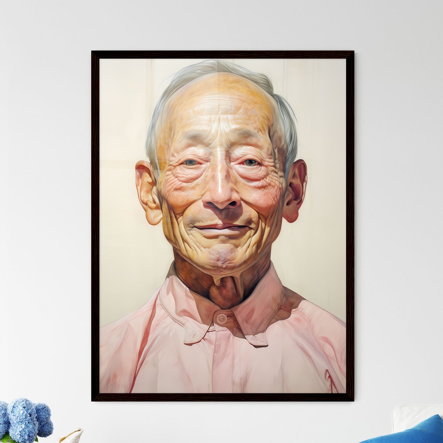 A Poster of elderldy mans full face - A Man In A Pink Shirt Default Title