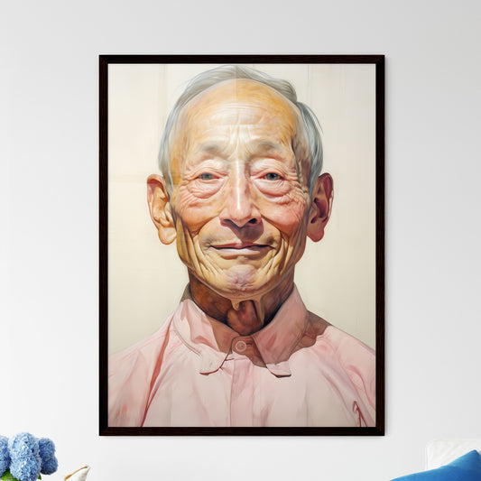 A Poster of elderldy mans full face - A Man In A Pink Shirt Default Title