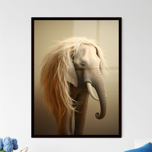 A Poster of An elephant covered with long slender hair  Wall Art