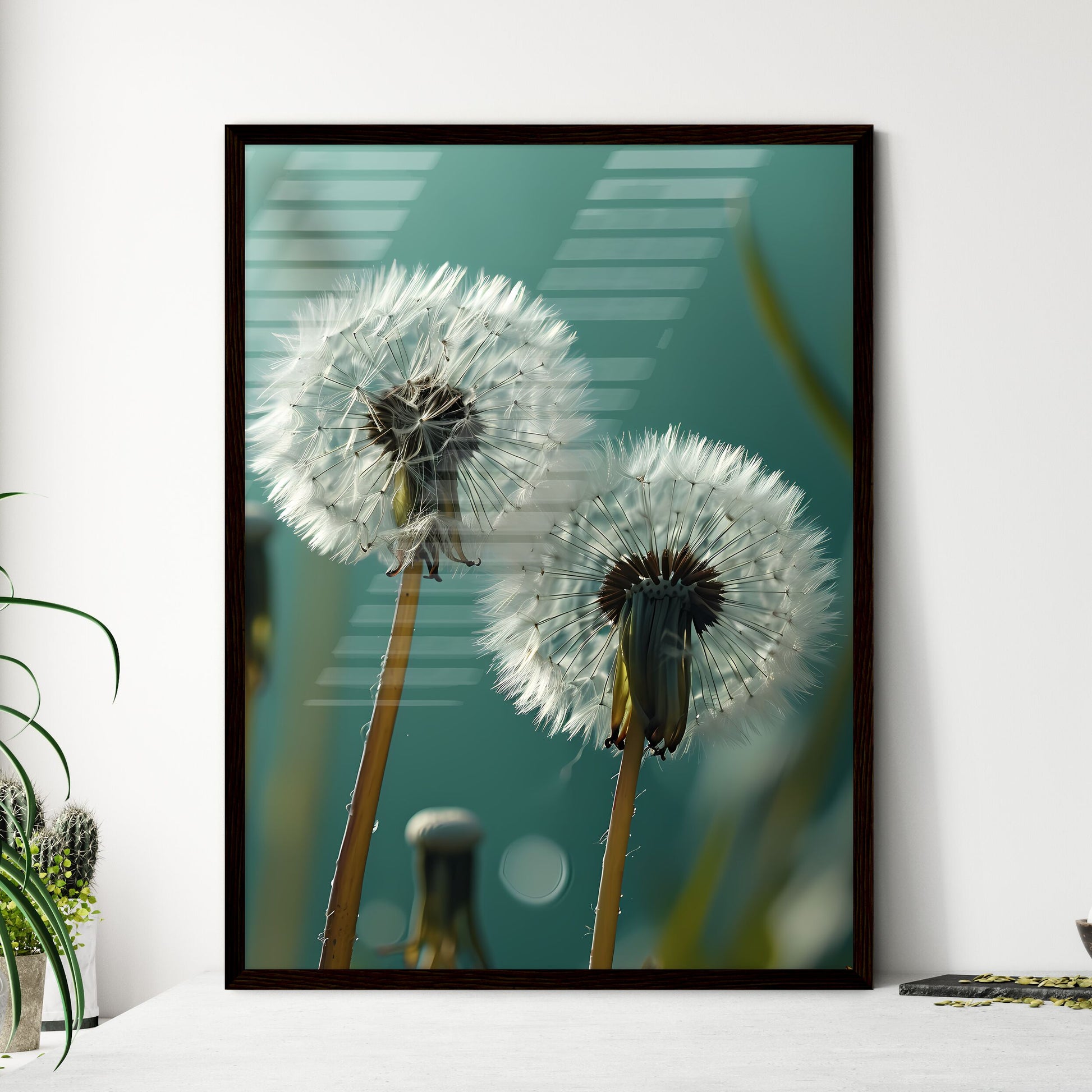 A Poster of On a light green background  Wall Art