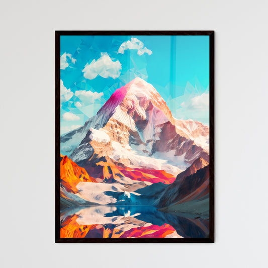 A Poster of The highest mountain in the worl - Framed Art Print