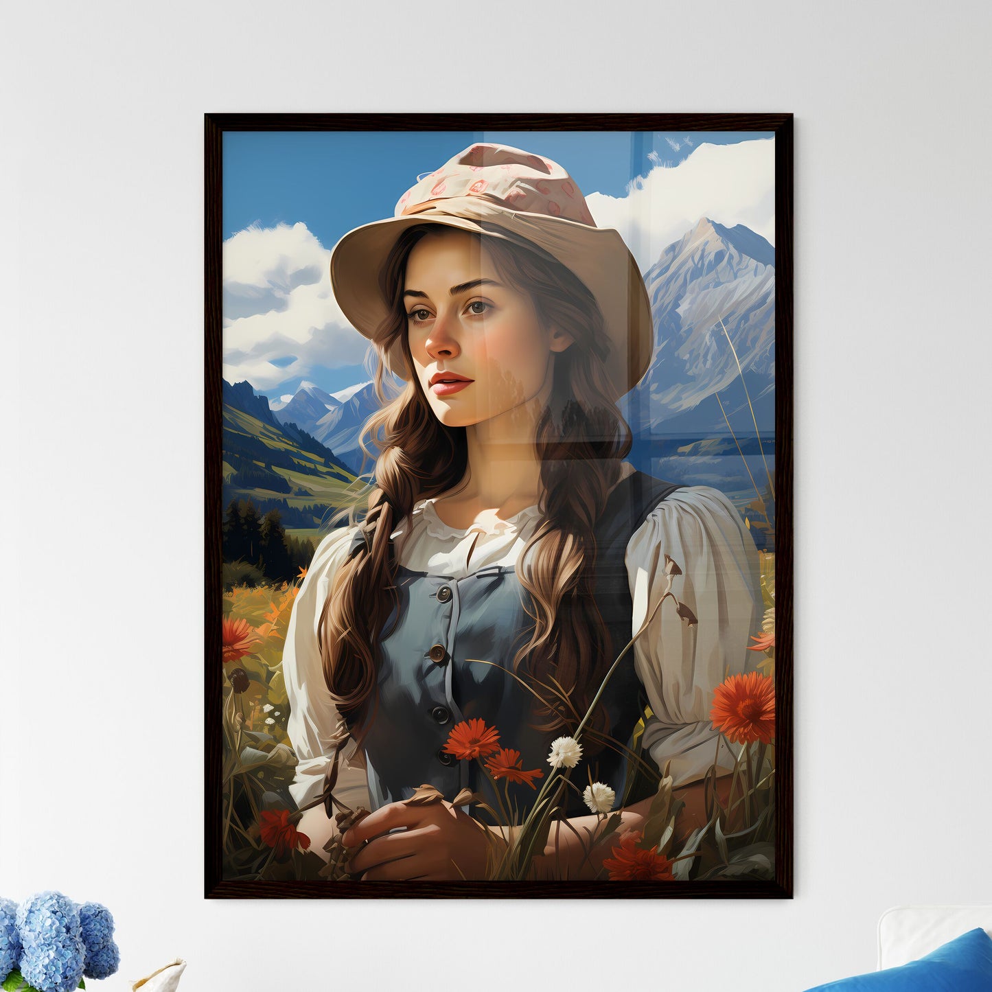 A Poster of Switzerland travel poster - A Wo - Framed Art Print