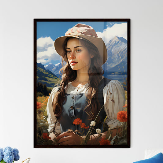 A Poster of Switzerland travel poster - A Wo - Framed Art Print