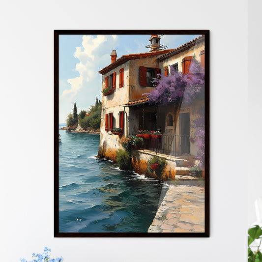 A Poster of Provence France - A House Next To The Water Default Title