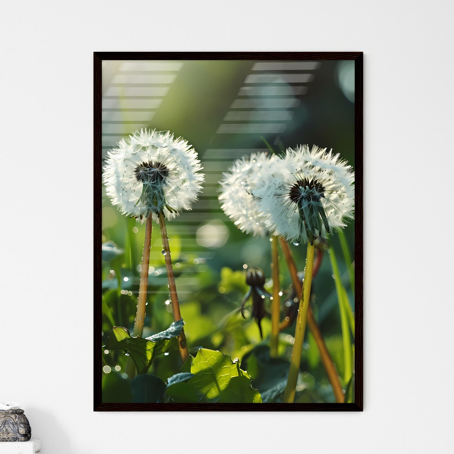 A Poster of On a light green background  Wall Art