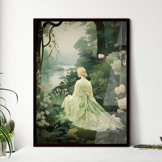 A Poster of the large tapestry and its green - Framed Art Print