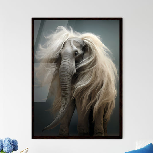 A Poster of An elephant covered with long slender hair - An Elephant With Long Hair Default Title