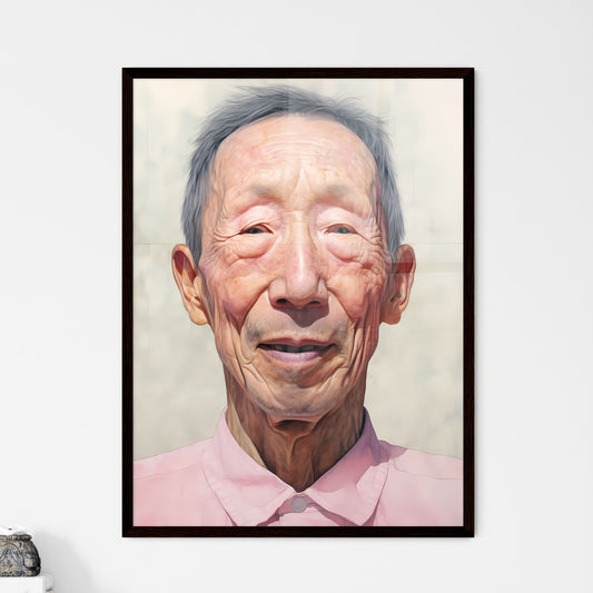 A Poster of elderldy mans full face - A Man In A Pink Shirt Default Title