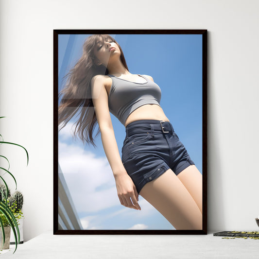 A Poster of full body font view angle - A Woman Posing For A Picture Default Title