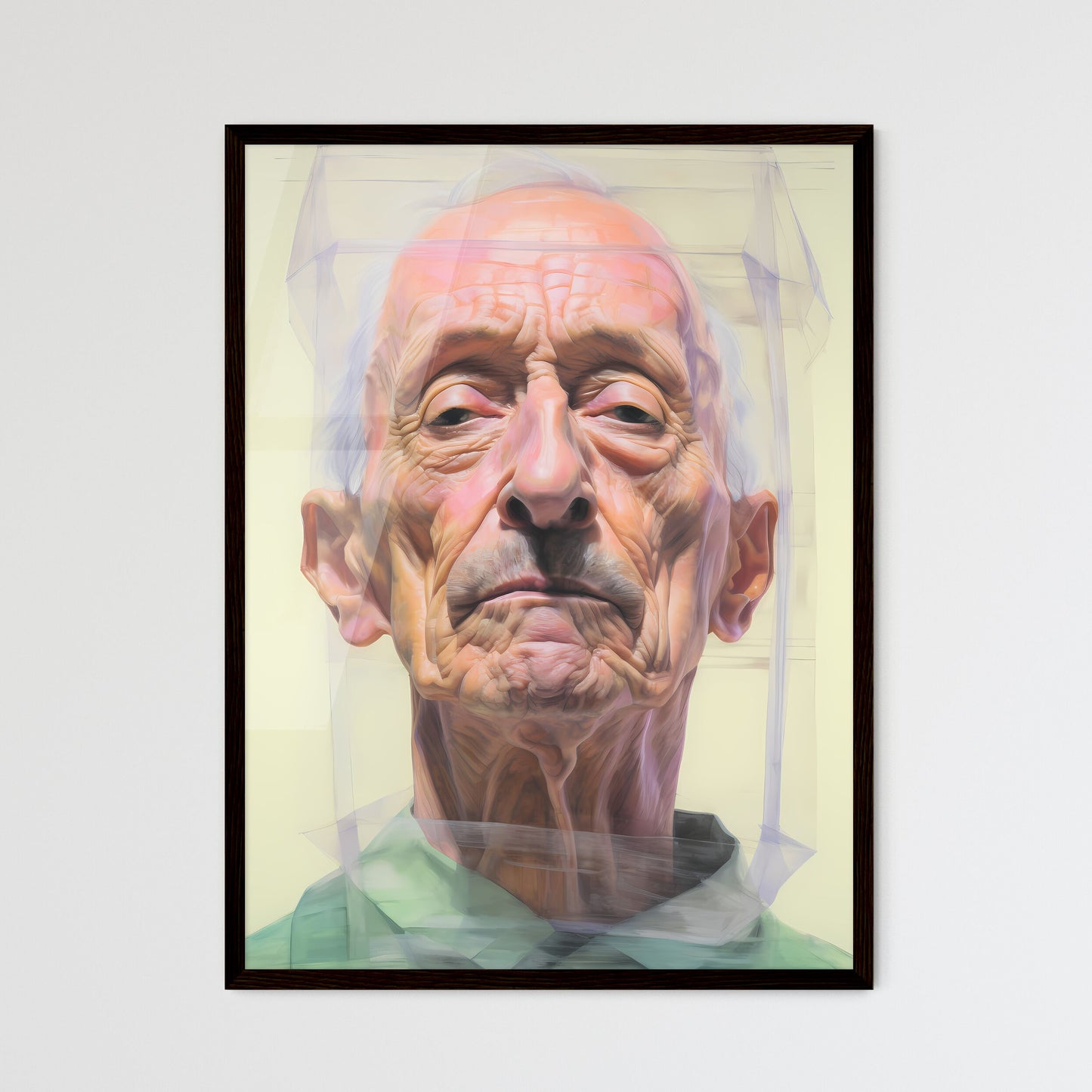 A Poster of elderldy mans full face - A Man With Clear Face Default Title