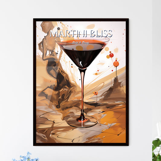 A Poster of Espresso martini - A Glass Of Liquid With A Brown Liquid In It Default Title