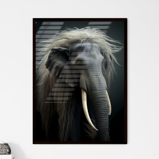 A Poster of An elephant covered with long slender hair  Wall Art