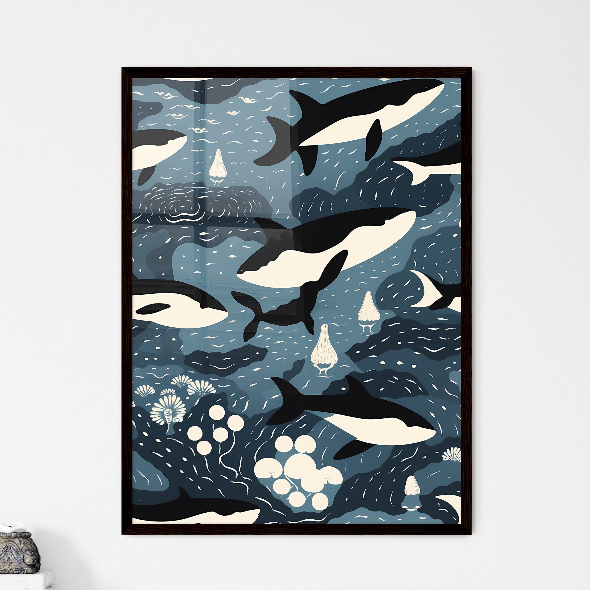 A Poster of orca print poster  Wall Art