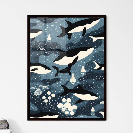 A Poster of orca print poster  Wall Art