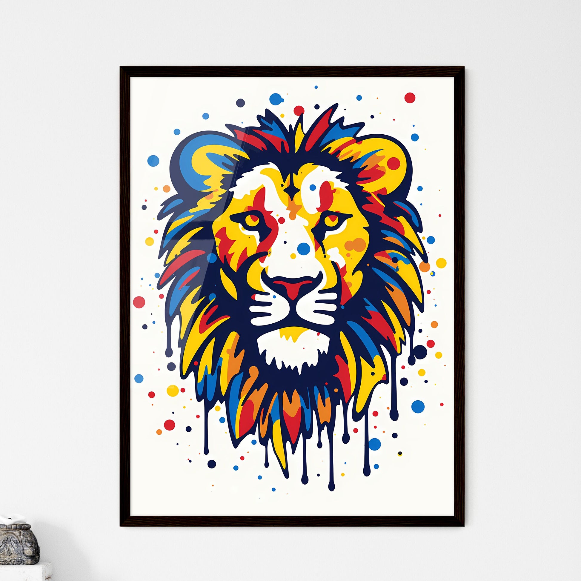 A Poster of minimalist lion art  Wall Art