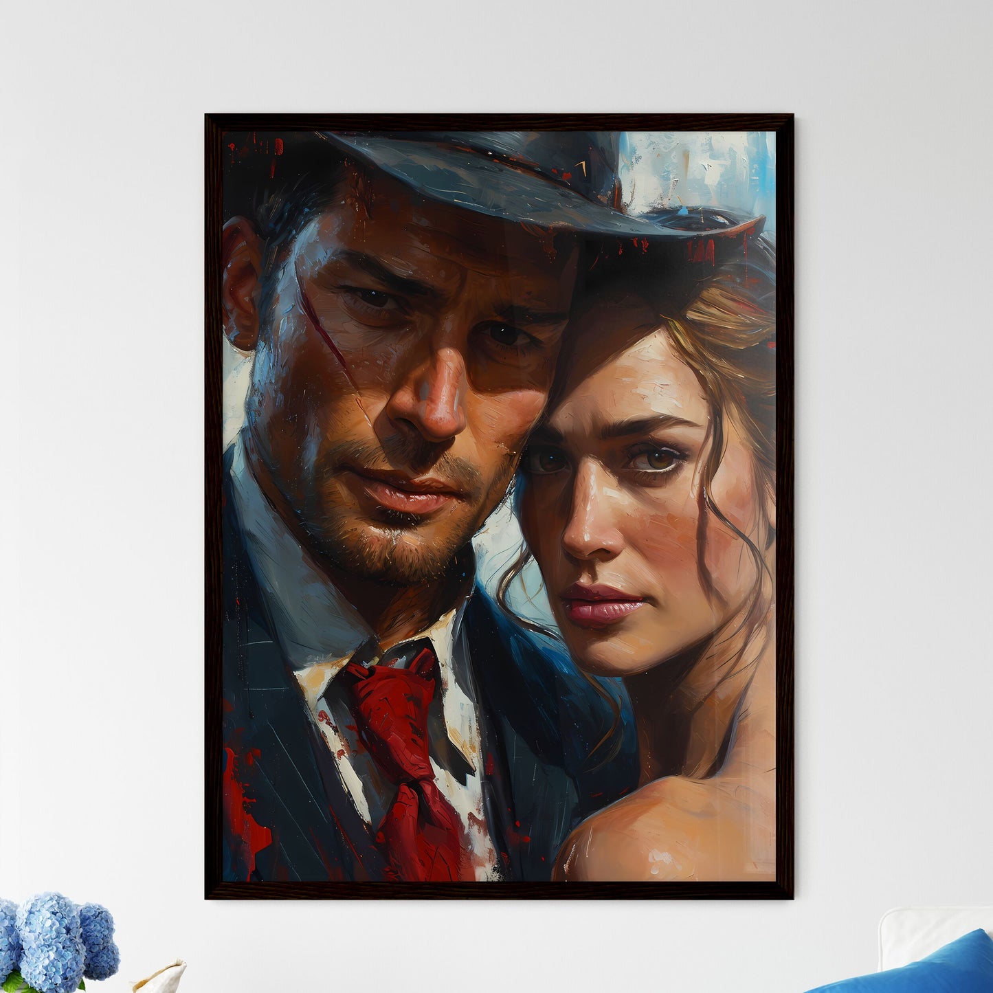 A Poster of Clyde Barrow and Bonnie Parker P - Framed Art Print