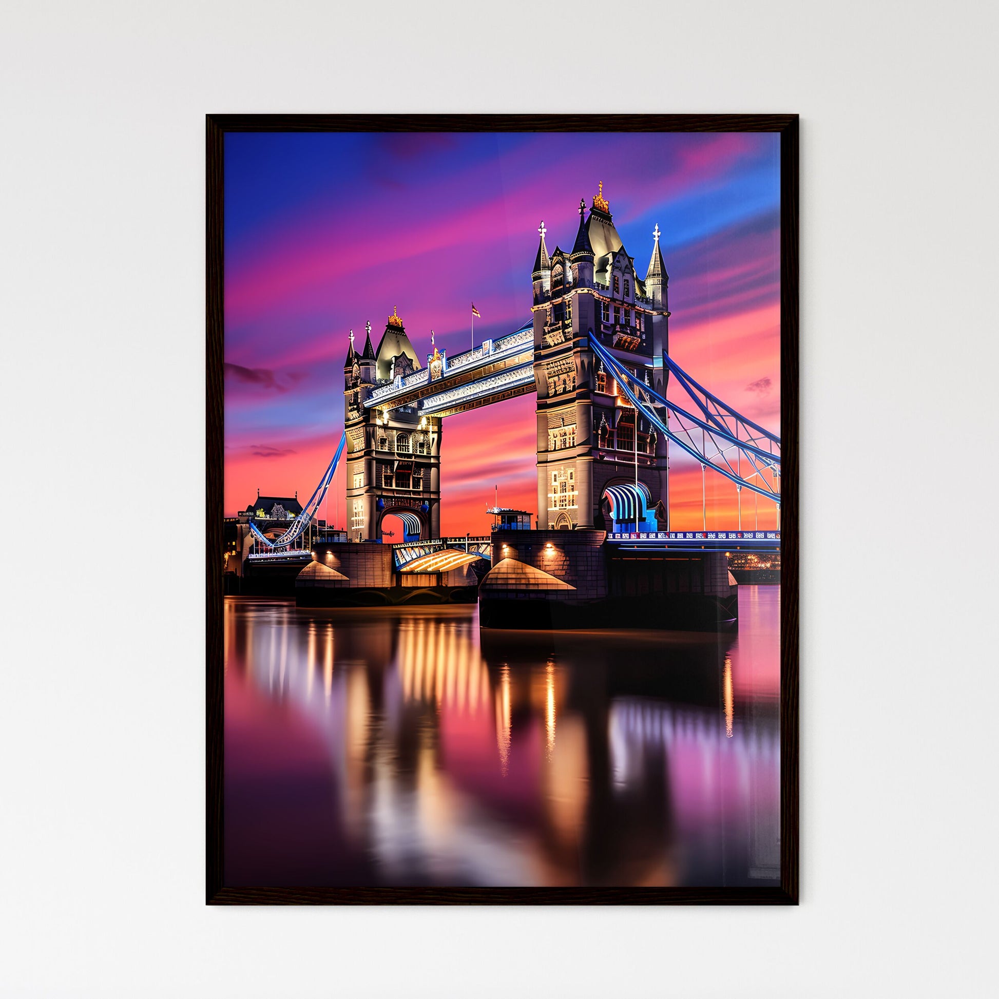 A Poster of Tower Bridge - A Bridge With Towers And Towers Over Water Default Title