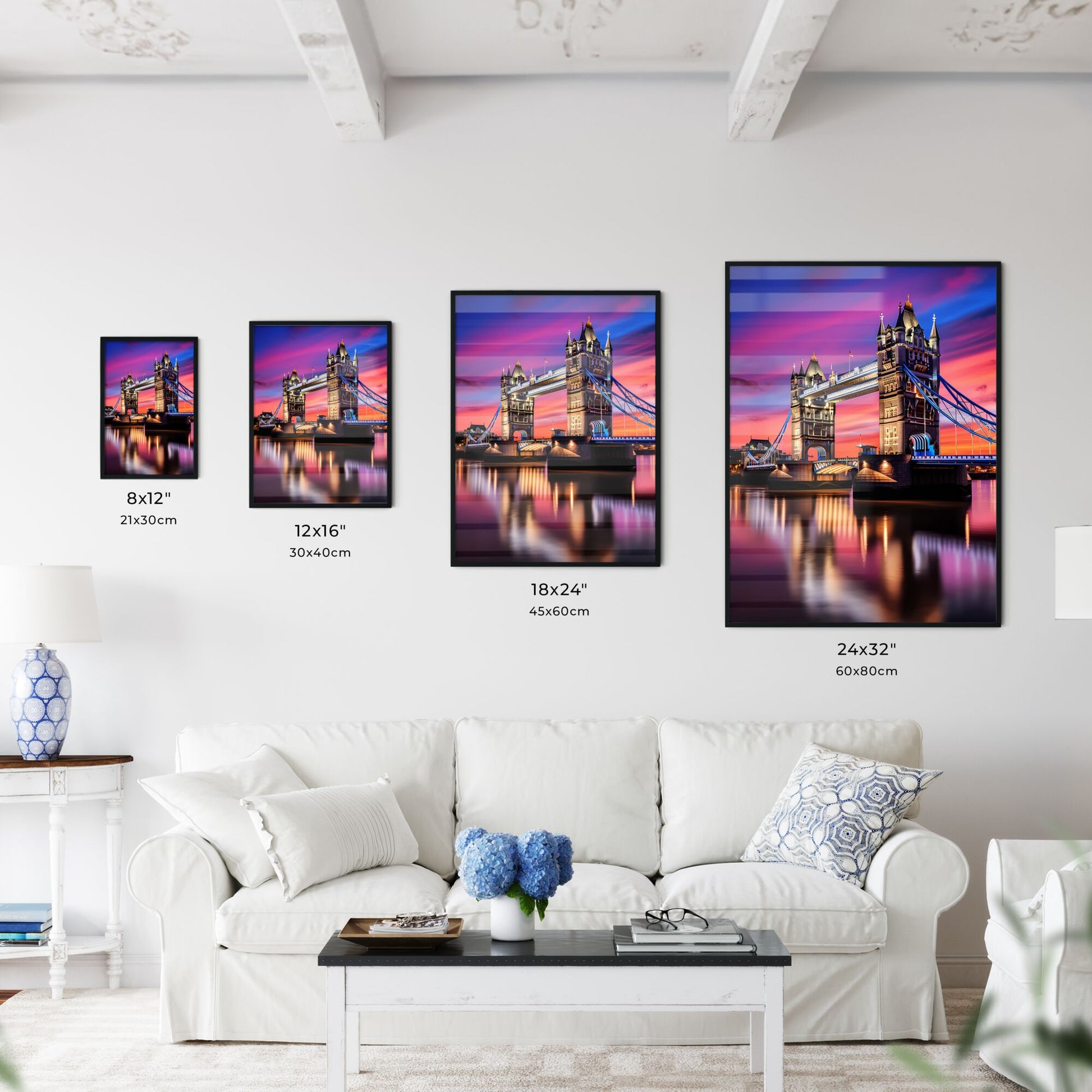 A Poster of Tower Bridge - A Bridge With Towers And Towers Over Water Default Title